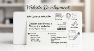 wordpress + elementor website